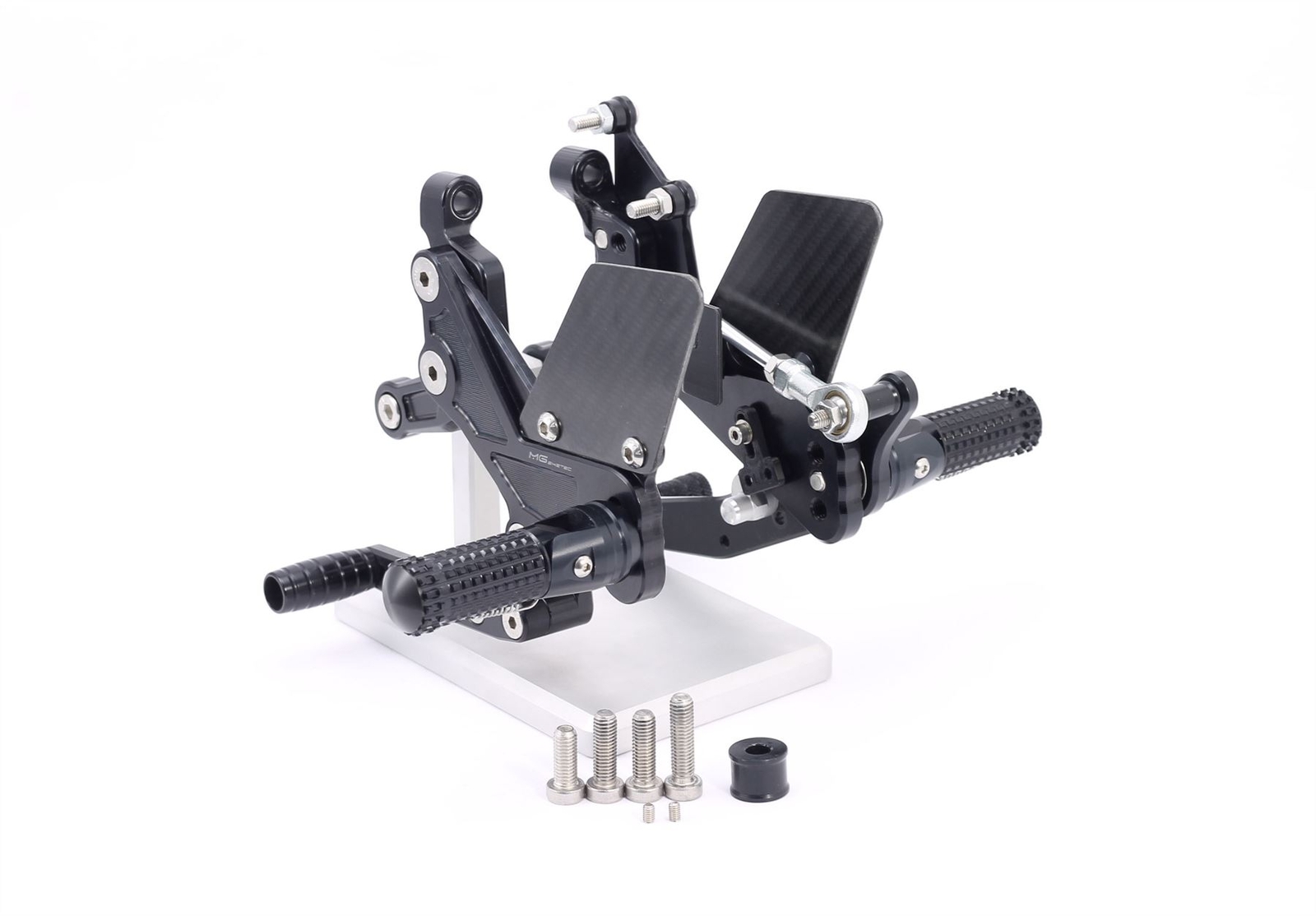 MG Biketec Rearset Kit Black Folding Footpegs DUCATI Streetfighter V4 SP 2020-23