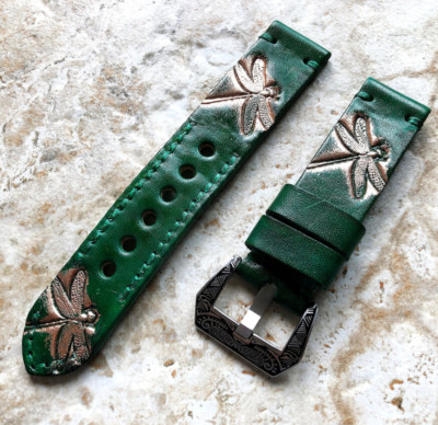 Dragonfly Embossed Accented Band Strap for Google Pixel Watch 4 3 45mm -A22