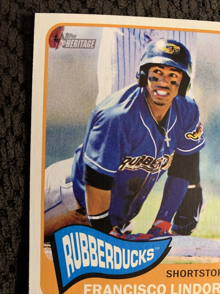 Francisco Lindor 2014 Topps Heritage Minors #40 Prospect Mets Rubberducks - Image 2 of 4