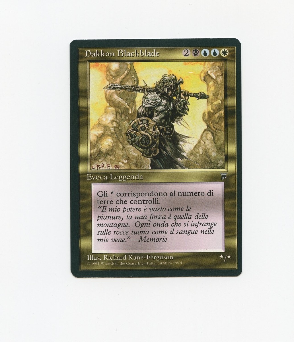 Dakkon Blackblade ITALIAN FBB NM-MTG Magic the Gathering | eBay