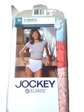 Jockey  100 Combed Cotton Elance  Brief - 3 Pack Size 6