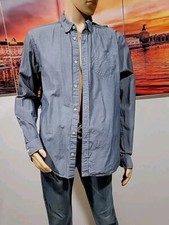 AllSaints Gamble LS Men's Blue long sleeved Casual Slim Fit XL Shirt C