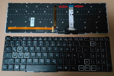 original Tastatur Acer Nitro 5 AN517-41-R7L9 AN517-41-R5Z7 Backlit Keyboard DE