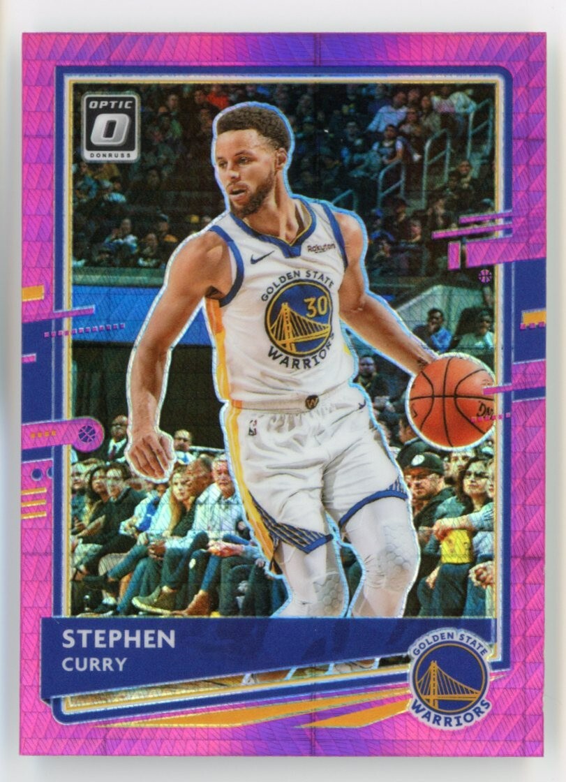2020-21 Panini Donruss Optic Stephen Curry Pink Hyper Prizm #17 Warriors MVP