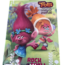 Dreamworks Trolls Jumbo Coloring and Activity Book Rock n Troll Kids Art 32 Page