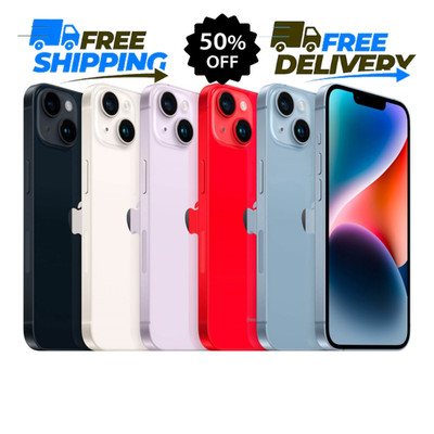 Apple iPhone 14 128GB/256GB Unlocked T-Mobile - Yellow/Blue - Free Shipping!