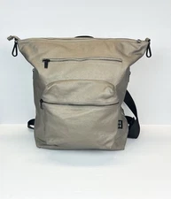 One Duo Designer Baby Diaper Bag Classic Canvas  Big Warm Silver  Backpack