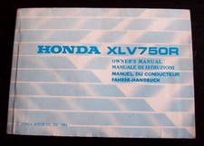Honda XLV750R 1984 manuale uso e manutenzione originale italiano GB F D