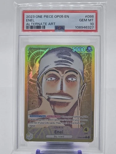 One Piece Awakening of the New Era OP05-098 Enel Alt Art Leader English PSA 10