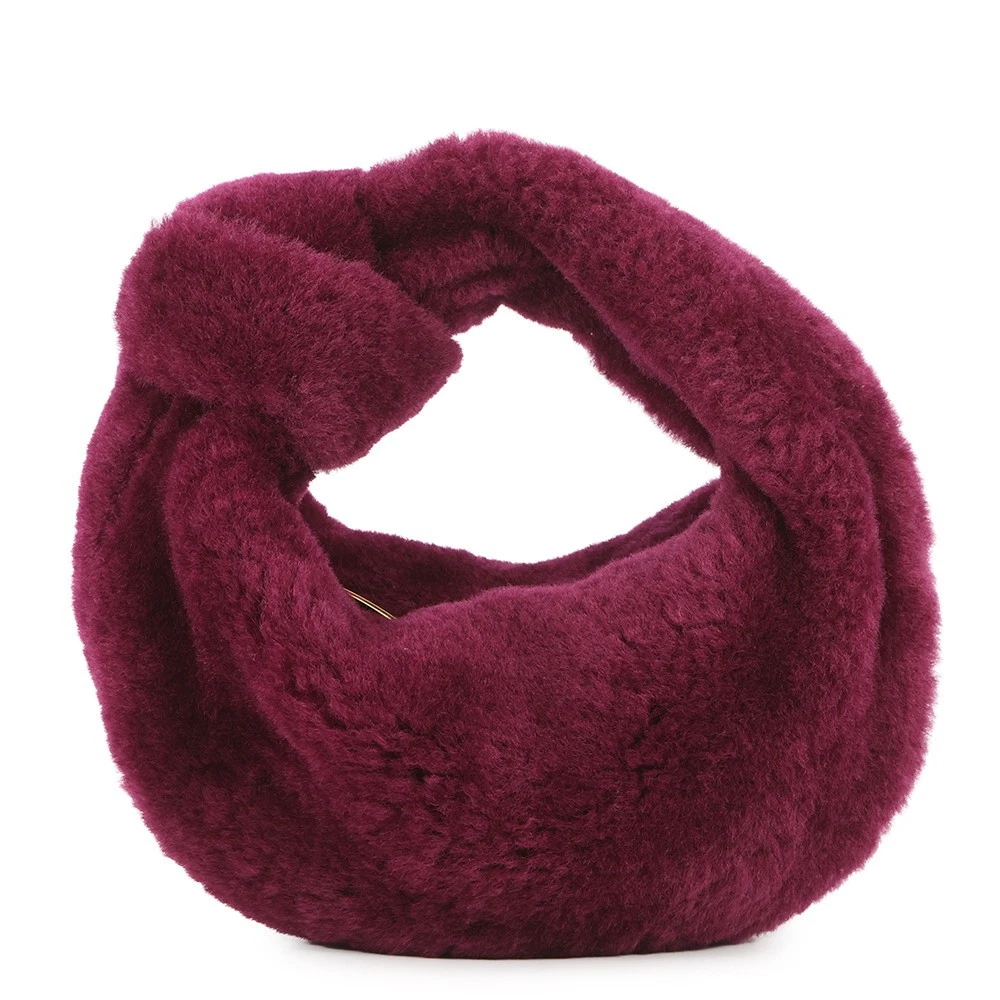 Bottega Veneta — Bottega Veneta Jodie Handbag Size Mini Shearling Purple 680697