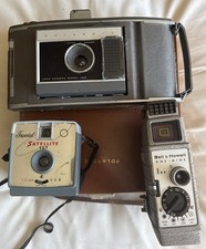 Lot of 3 Old Vintage Cameras UNTESTED, POLAROID , IMPERIAL, BELL HOWELL
