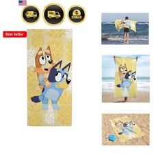 Bluey Bingo Kids Bath Pool Beach Towel - Super Soft Absorbent 100 Cotton...