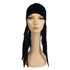 Adult Black Dreadlock Hat with Attached Long Dreads One Size - Lacey Wigs