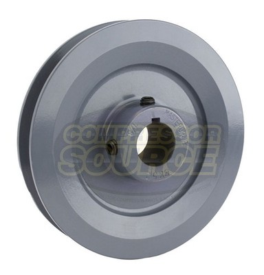 Cast Iron 5'' Single Groove Pulley V Style B Belt 5L for 7/8 Inch Keyed Shaft
