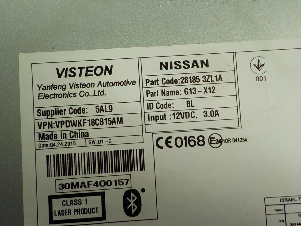 281853ZL1A AUDIOSYSTEM / RADIO-CD / 281853ZL1A / 17005708 FÜR NISSAN PULSAR C13 - Bild 4 von 4