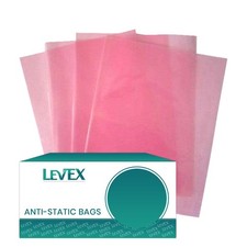 5" x 7" Pink Open Ended Flat Top Anti-Static AntiStatic Bags 2mil Electronic