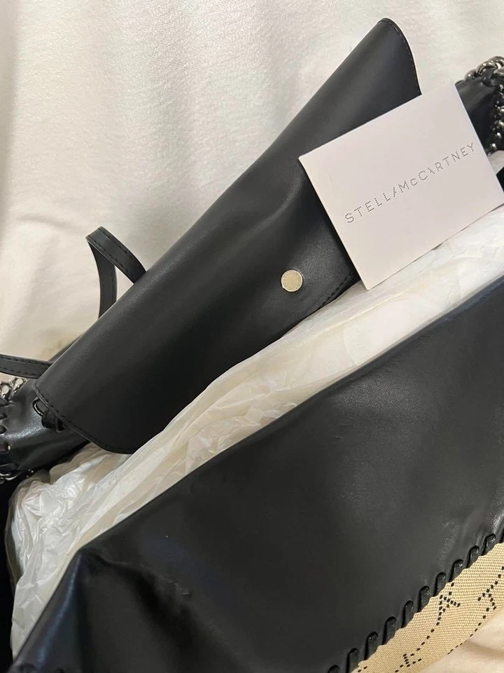 [Б/у] Stella Mccartney холст наплечная сумка Дамская сумка Falabella подлинный бежевый песок - Изображение 4 из 4