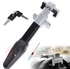 Steering Wheel Lock w/ Alarm Light, Heavy Duty Anti-Theft Lock for Car/SUV