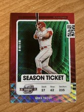 💥2021 Panini Contenders - Season Ticket Mike Trout #56 Optic Green Wave Prizm