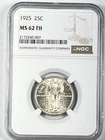 1925 Standing Liberty Quarter : NGC MS62FH  FULL HEAD