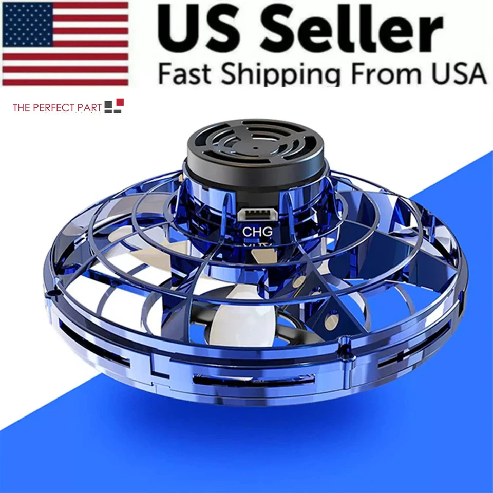 Flying Spinner Drone Ball UFO Toys LED Hand-Controlled Stress Relief Kids Adults - Image 4 of 4