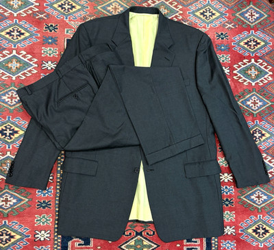 HICKEY FREEMAN bespoke suit 48L Loro Piana Super 120s Tasmanian wool 38x32