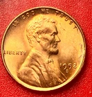 1952-S Lincoln Wheat Cent Penny GEM RED BU From an Original Bank Roll