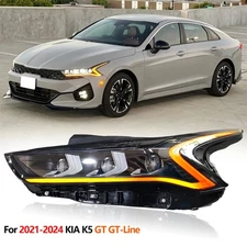 LH Driver Side Full LED Headlight Lamp Assembly Fit 2021-2024 Kia K5 GT GT-Line