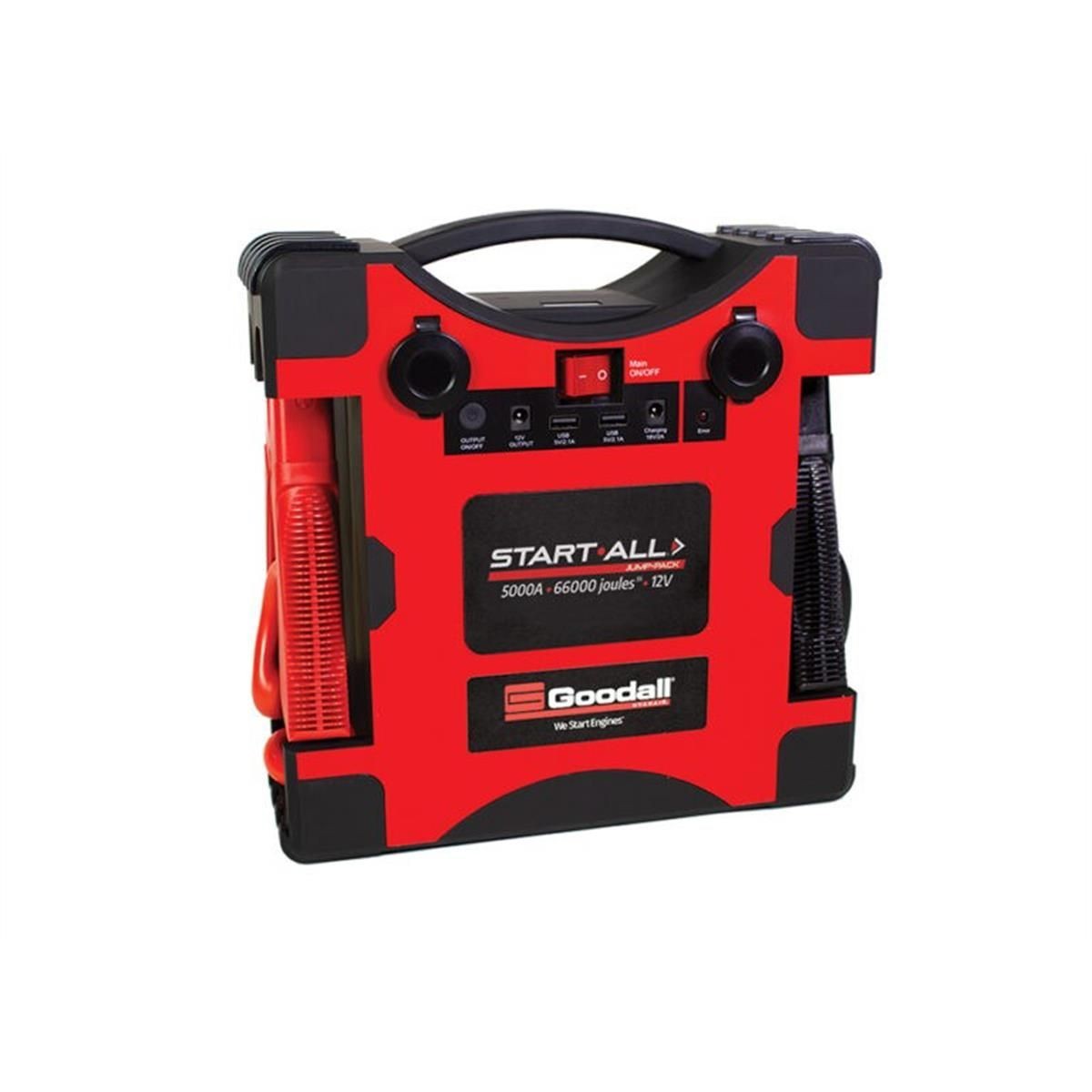 Goodall Start All Heavy Duty 12V 5000 Amp Jump Starter Pack For Gas Or ...