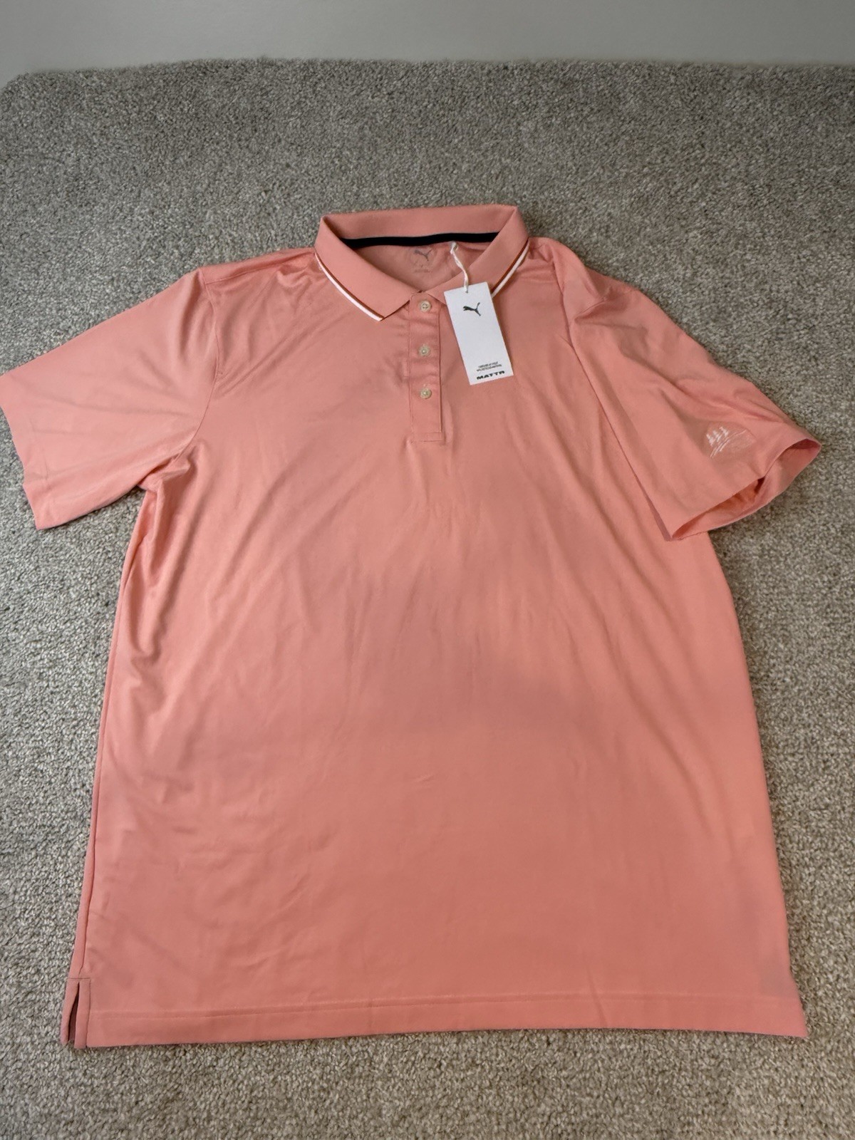 New! Puma MATTR Elevated Solid Short Sleeve Golf Polo - Size Large