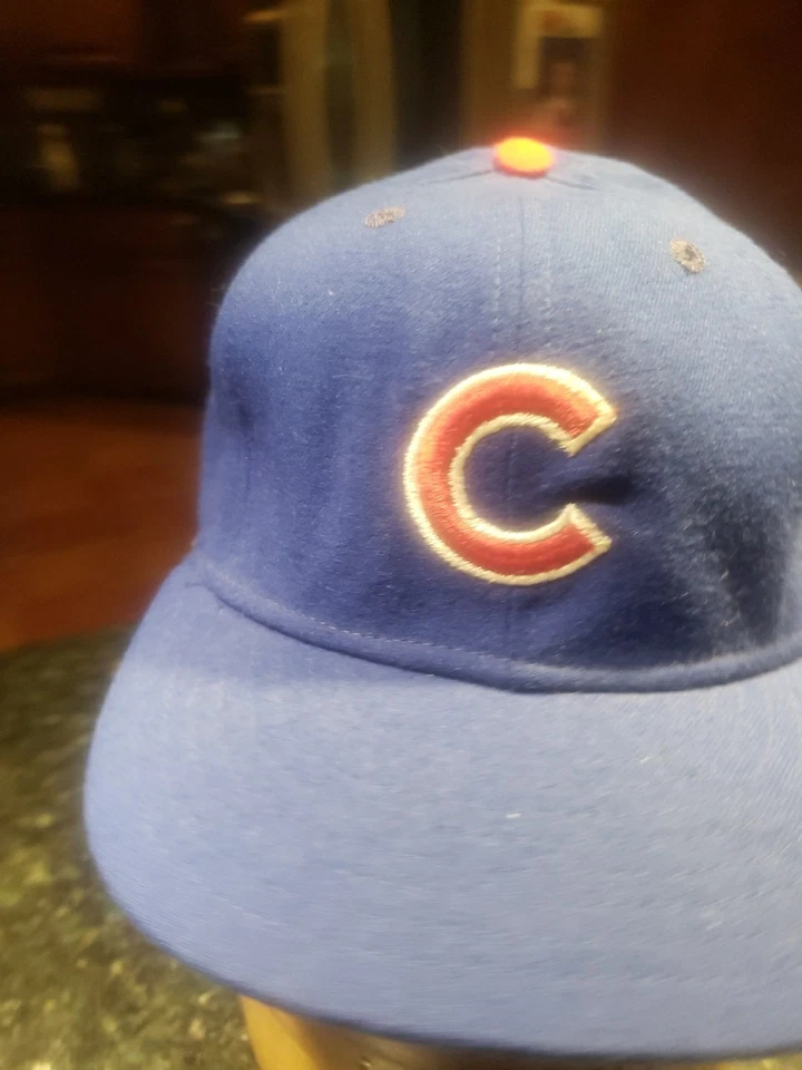 VINTAGE CHICAGO CUBS NEW ERA PRO MODEL FITTED 7 1/8 HAT CAP WOOL MEN MLB  - Image 2 of 4