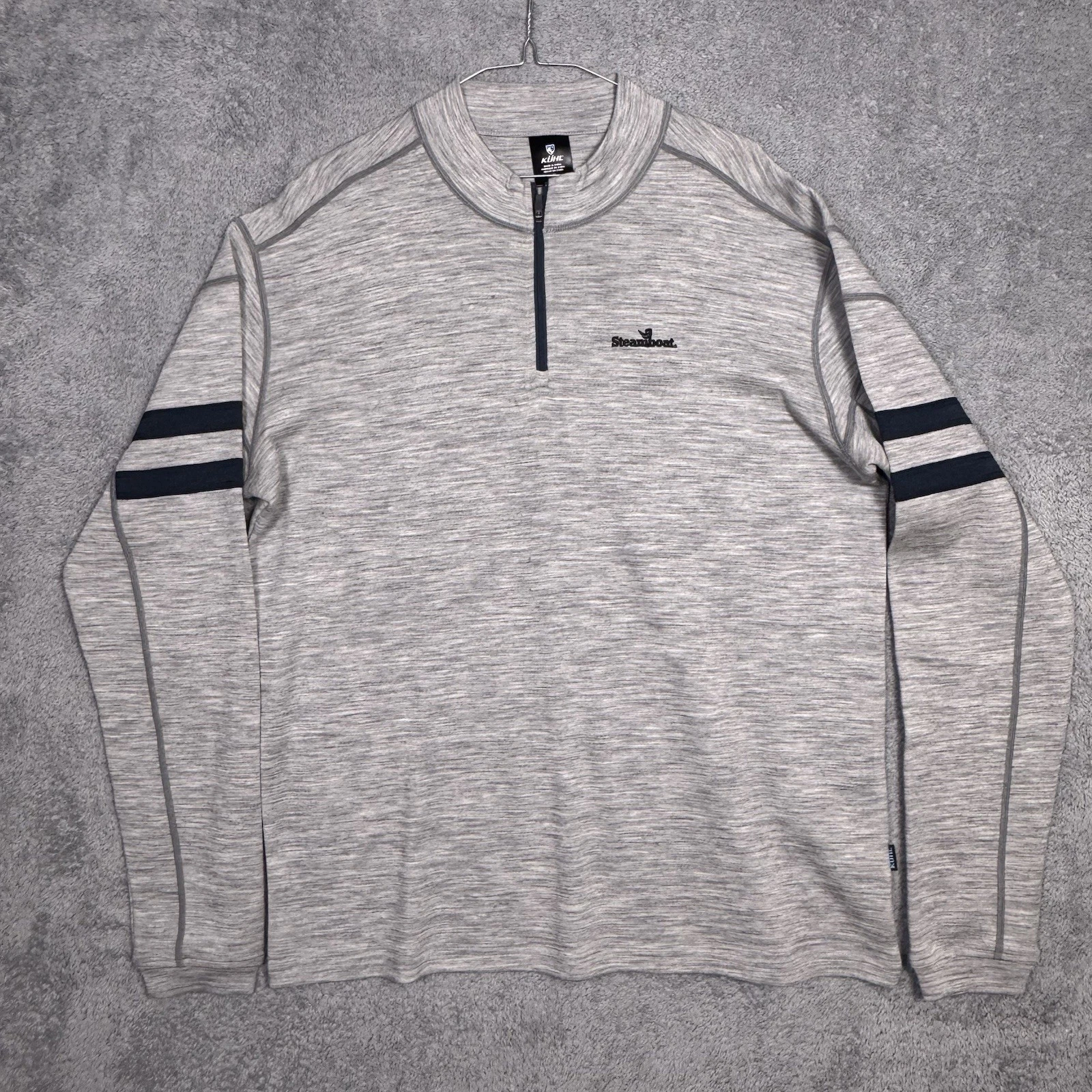 Kuhl Sweatshirt Men XL Team Merino Wool 1/4 Zip Sweater Baselayer Steamboat 3015