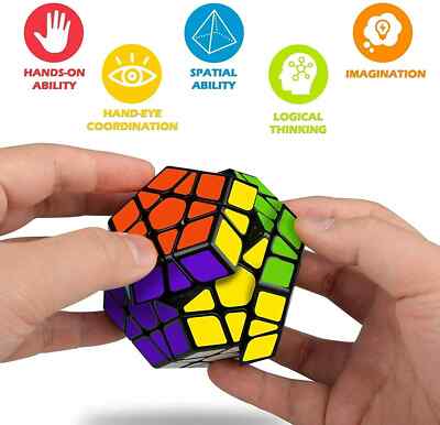 Megaminx Speed Cube 3x3 – Sans Autocollant – Pentagonal – ABS – Enfant Et Adulte – Casse-tête 3D