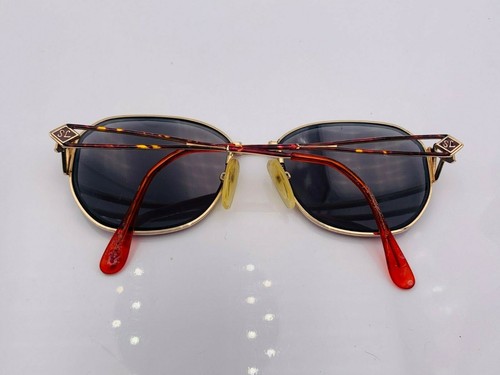 Vintage Sophia Loren Brown Gold Metal Oval Sunglasses Hong Kong FRAMES ONLY - 第 5/5 張圖片