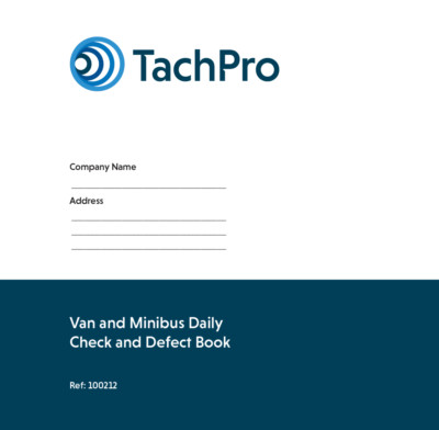 TACHPRO 50 SEITEN VAN & MINIBUS DAILY CHECK & DEFEKT BUCH 100212