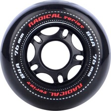 Tempish Inline Skates Accessories Inline Wheels Radical 76mm 84A Black 4 Pack 1427728