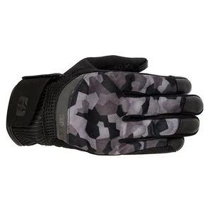 Oxford Products Byron Motorcycle Gloves Mens Textile Grey Camo