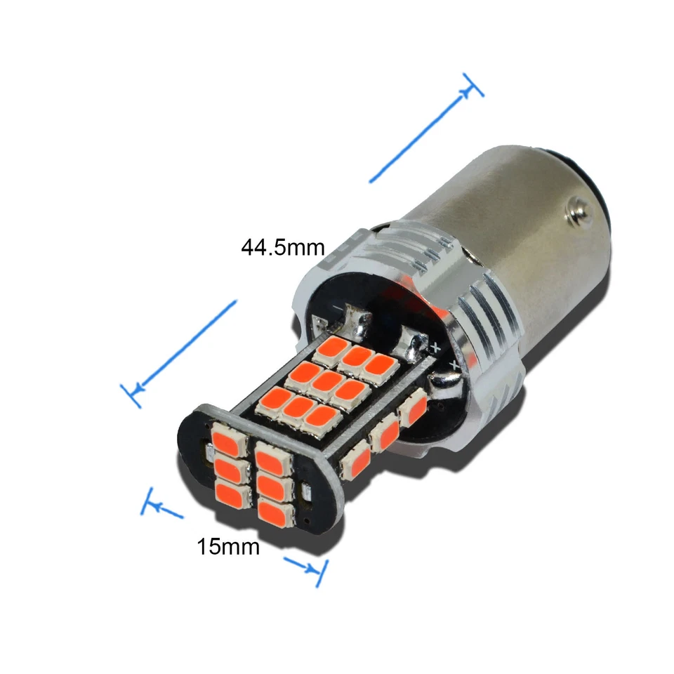 Alla Lighting 30-LED 1157 Turn Signal Light Bulb Blinker Lamp,Side Marker,Yellow - Image 4 of 4