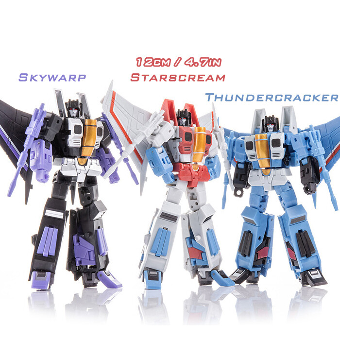 5in Flight Team Starscream Thundercracker Skywarp Action Figures