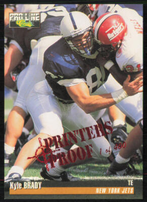 Kyle Brady 1995 Pro Line Printer's Proofs #282 New York Jets