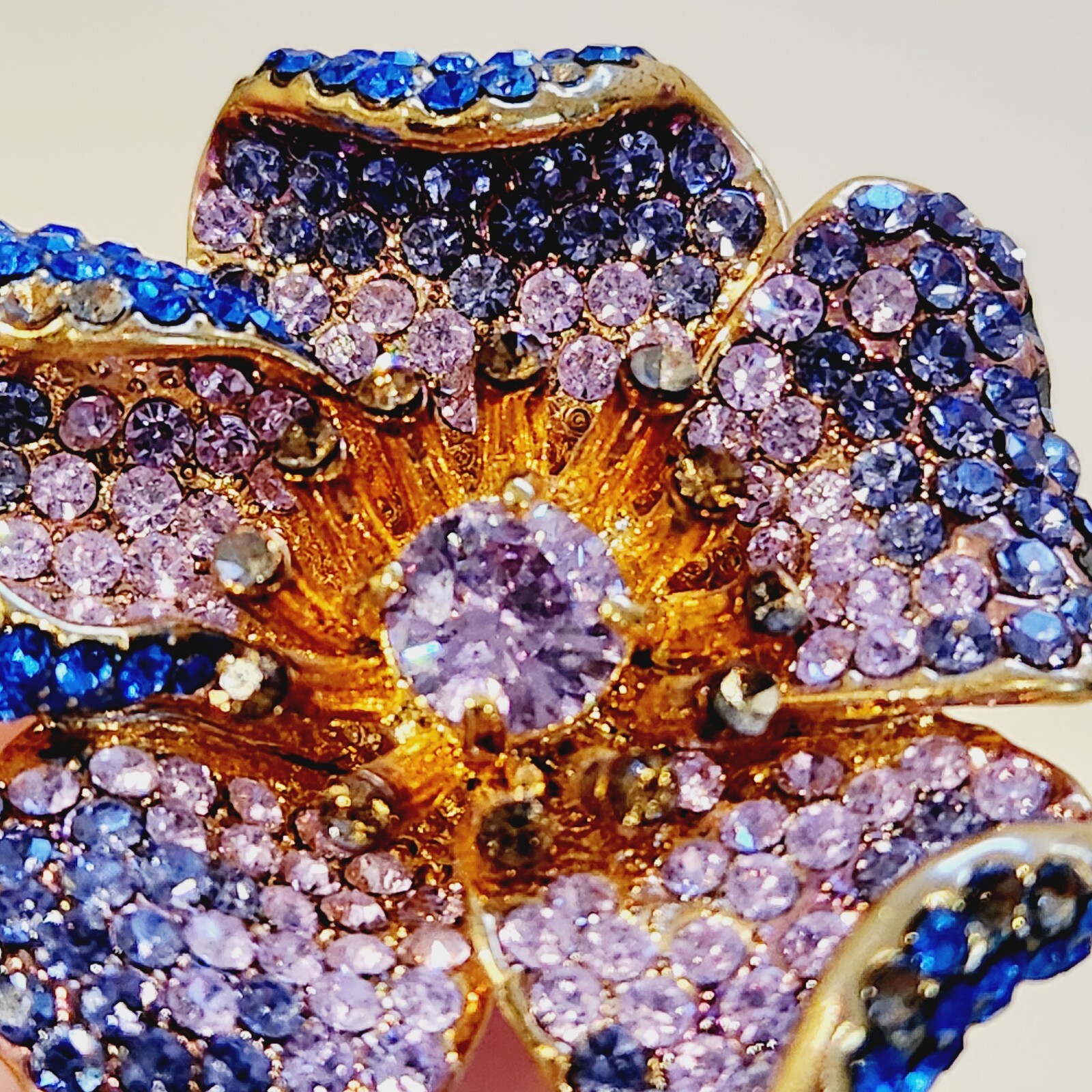 Huge Flower Cocktail Statement Ring - Rhinestone … - image 3