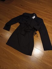 PLT Black Tie Waist Ulilty Dress, Size 8, New