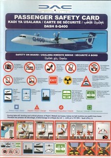 SAFETY CARD: DAC Aviation (EA) Limited Dash 8 Q400 Rev. 0 Issue date: 01/01/2022