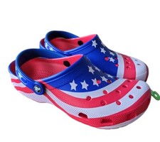 Crocs Classic American Flag Clog 205974-90H Mens Size 7 Womens Size 9 USA Theme