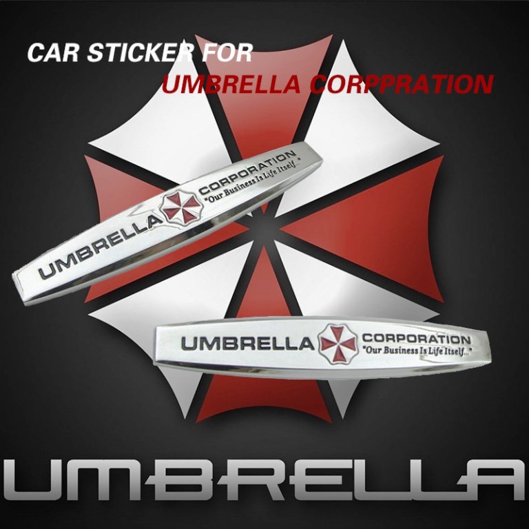 HHF-1 Umbrella Corporation Resident Evil Autocollant En Métal Pour Voiture - Emblème En Aluminium (noir