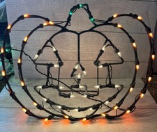Vintage 19  Halloween Light sculpture Pumpkin...