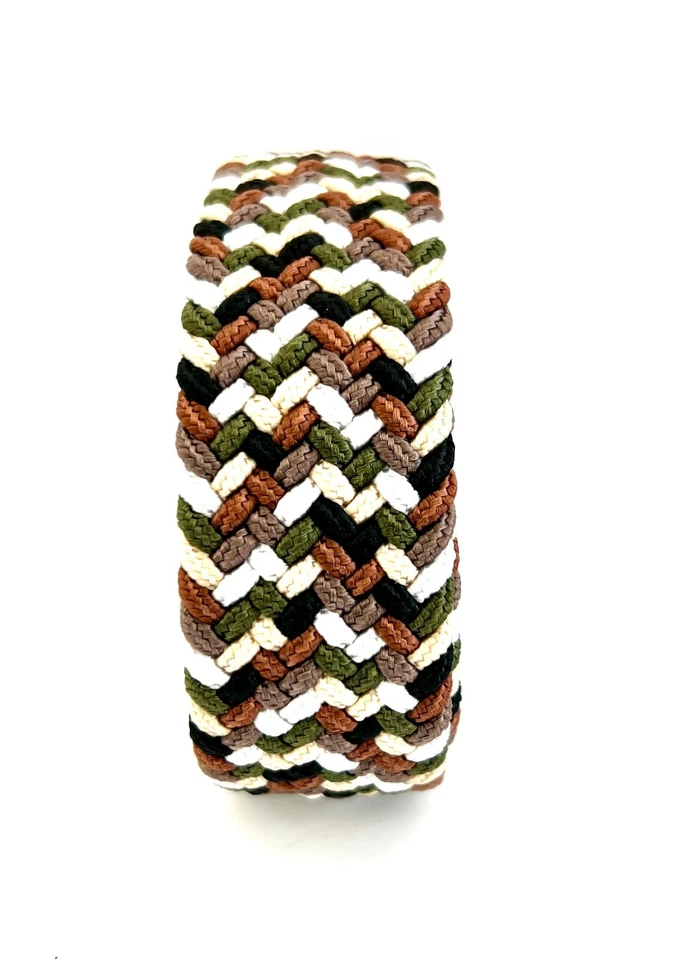 Cinto masculino trançado tecido elástico várias cores para jeans, calças de golfe, 1 3/8" - Imagem 3 de 3