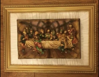 3D The last supper vintage Framed Picture | eBay