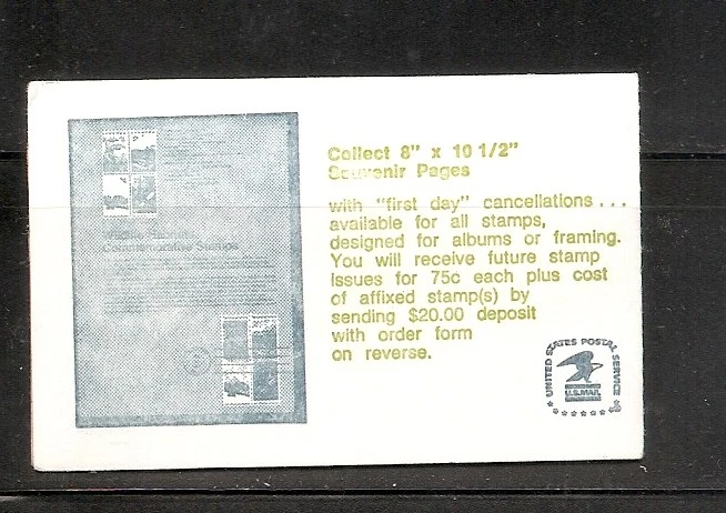 US SC # BK142 American Bighorned Sheep ,Plate # 2. Complete Booklet. MNH - Image 2 of 2