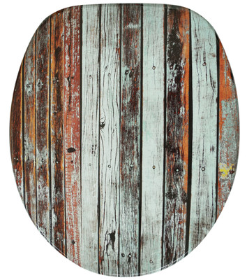 Copri Water Universale Sedile WC In Legno Di Bambù, Tavoletta WC Coperchio Con Cerniere In Acciaio 92517873 - Foto 8